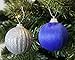 Juvale 35-Piece Mini Christmas Ornaments - Shatterproof Blue & Silver, 1.8 Inch, Glitter for Indoor & Outdoor Trees