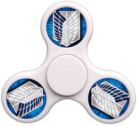 Fakalove Attack On Titan Survey Corps Logo Hand Toys Triangle Fingertips finger spiner Peg-top Toys Toy Game Whipping Top Scopperil Finger Tip For Adults and children Spinner Fidget