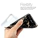 JAHOLAN Black Gold Marble Design Clear Bumper TPU Soft Rubber Silicone Cover Phone Case Compatible with iPhone 7 Plus/iPhone 8 Plus
