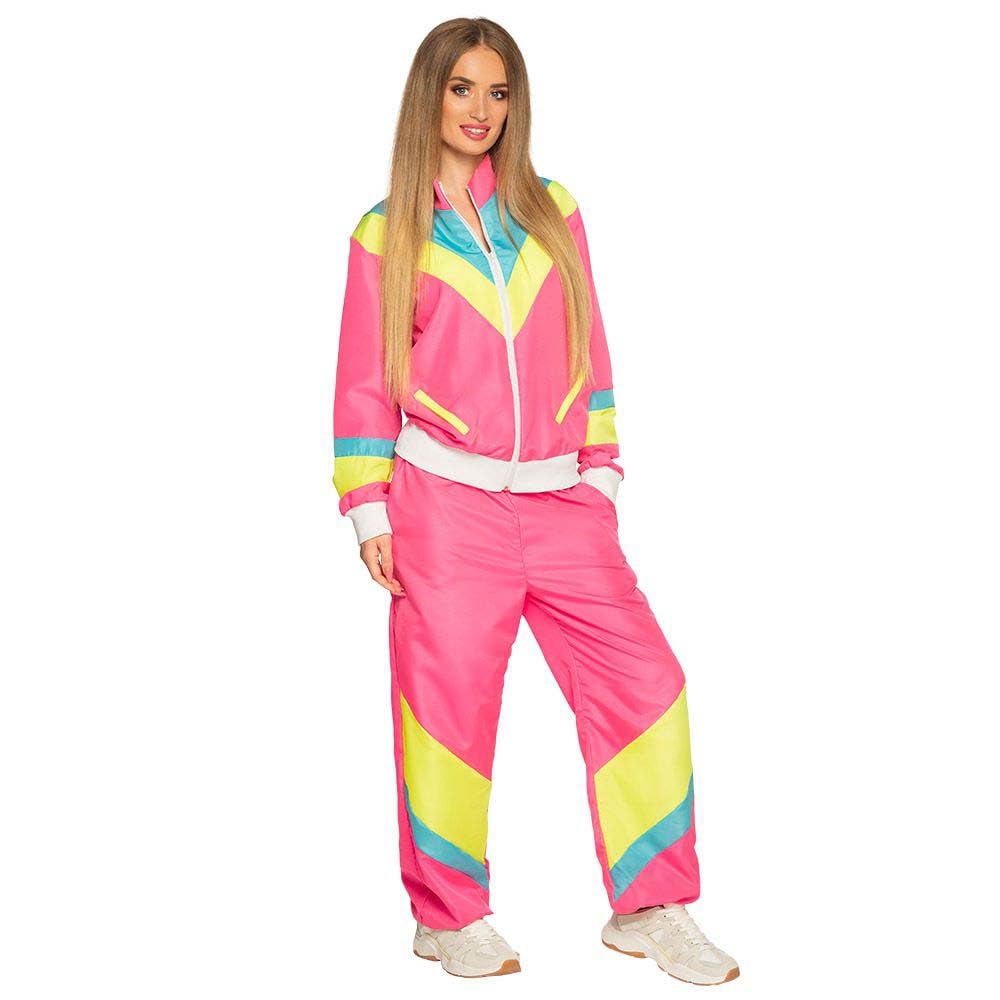 Boland - Adult 80s Tracksuit Costume with Pockets, Jacket and Trousers, Various Sizes, Camping Suit, Jogging Suit, Assi Suit, Retro Style, Group Costume, Theme Party, Carnival