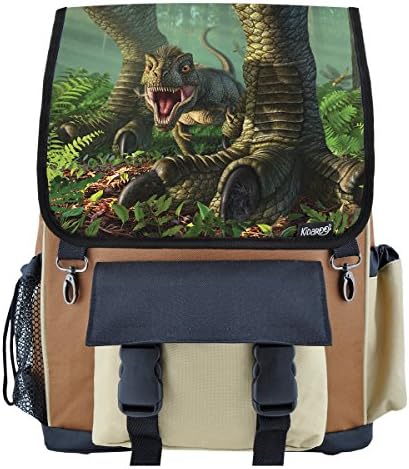 Baby Wee T-Rex Dinosaur School Backpack for Boys, Girls, Kids (Brown)
