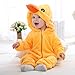 IDGIRL Unisex-baby Winter Flannel Romper Duck Onesie Outfits Suit DUCK 70CM Yellow Duck 3-5 Months