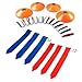 Stumptown Sportz 14 Player Flag Football Flags, 3 Heavy Duty Flags per Belt, 12 Cones & Bag Red and Blue