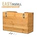 Bamboo Paper Towel Dispenser - Wall Mounted & Countertop for Kitchen/Bathroom - Holds Multifold, Z-fold, Trifold, C-fold Paper Towels