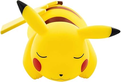 Amazon Co Jp ポケモンスリーピングピカチュウライトアップ置物 25cm 黄色 ホーム キッチン
