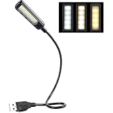 BUBOSPER USB Light for Laptop Keyboard, Thickened &amp; Flexiable 3 Brightness x 3 Color Temperature USB Reading Light for Nightwork Without Disturbing Roommates.