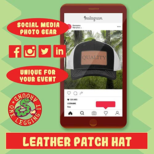 World's Okayest Deburrer - Leather Dark Brown Patch Engraved Trucker Hat, Grey-Steel, One Size