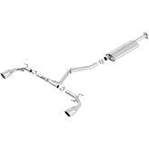 BORLA 140496 Cat-Back Perf. Exh. Sys. for 2013-2020 Subaru BRZ &amp; 2013 Scion FR-S &amp; 2017-2020 Toyota 86 2.0L 4 Cyl. T-304 SS S-Type Dual Split Rear Exit Single 4.5" Rnd. Polished T-304 Tips
