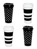 Kate Spade New York Black/White Reusable Coffee