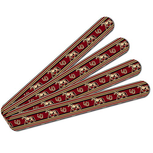 Horse Southwestern Native American Pattern Double-Sided Nail File Emery Board Set 4 Pack