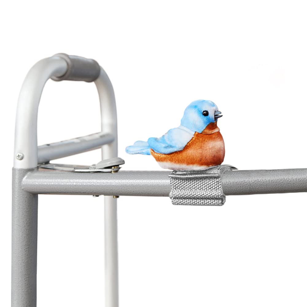 Joy for All Walker Squawker cheery animatronic bird walker accessory for companionship and to help you remember your walker - Bluebird