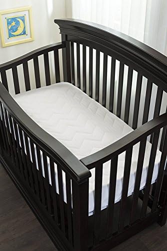 Waterguard Waterproof Mini Crib Mattress pad, Premium Cotton top, Only Quality Fabrics Used, Quilted, Ultra Soft and Breathable, Baby Fitted Cribs Protectors (Portable Crib 38x24) White