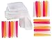 Curling Flutes, Self-Grip Hair Rollers & Nylon Sleeves for Spiral Curls, 21 Count, Deluxe PU Leather Bag + Canvas Pouch