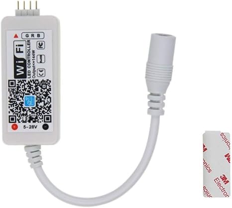 chareada adaptador wifi rgb led controlador para tira de luz led receptor wifi para android y ios smart phone funciona con alexa google home