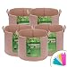 VIVOSUN 5-Pack 30 Gallons Heavy Duty Thickened Nonwoven Fabric Pots Grow Bags with Strap Handles Tan primary