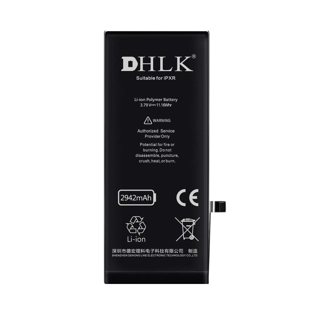 DHLK Battery compatible with iPhone XR - Optimal performance, Extended life/Capacity 2942 mAh [2 Years Guarantee]