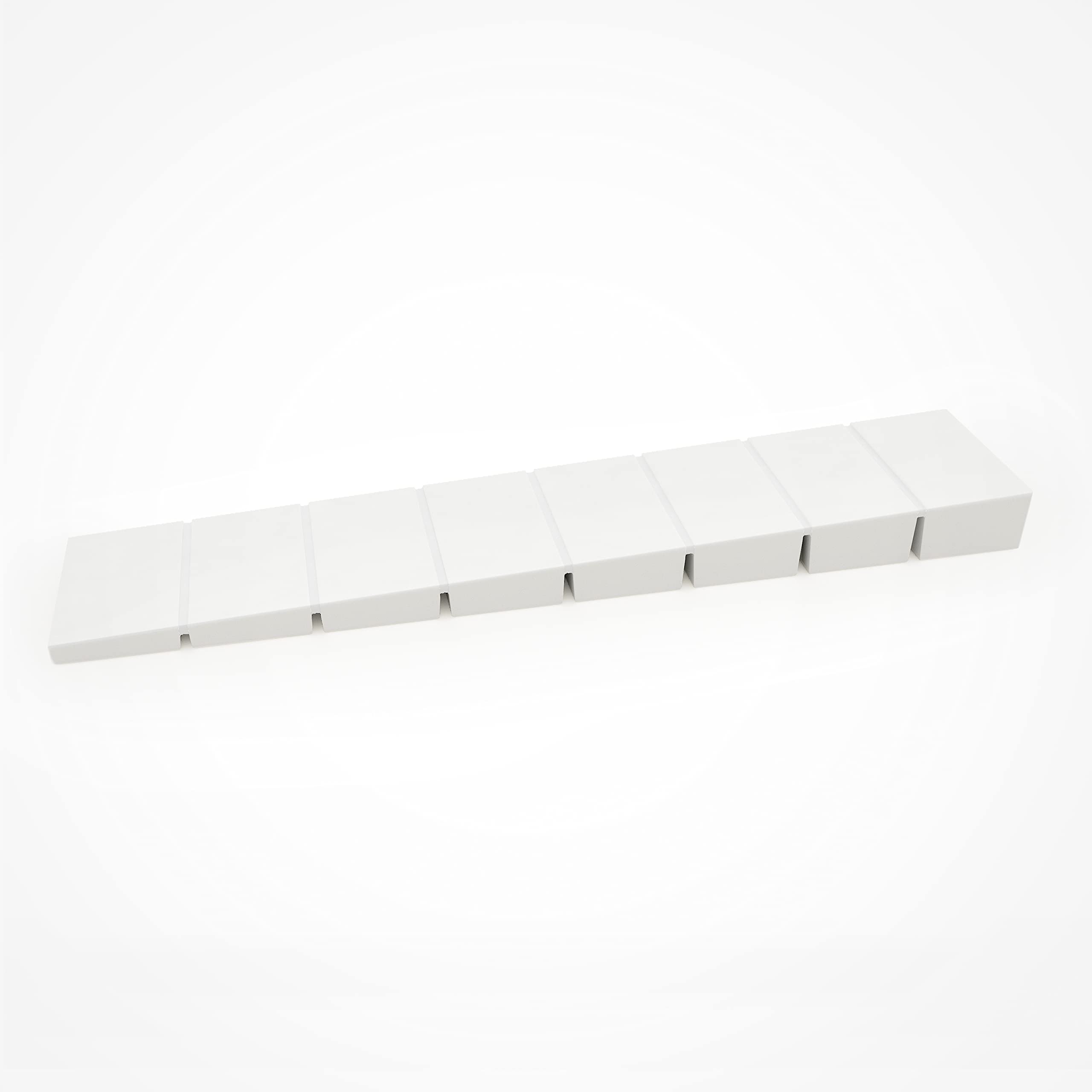 25 x Furniture Levelers/Alignment Shim Wedge | Custommizable Rated Break Point | Sossai® MKB-100 Wheel Chocks | Colour: White