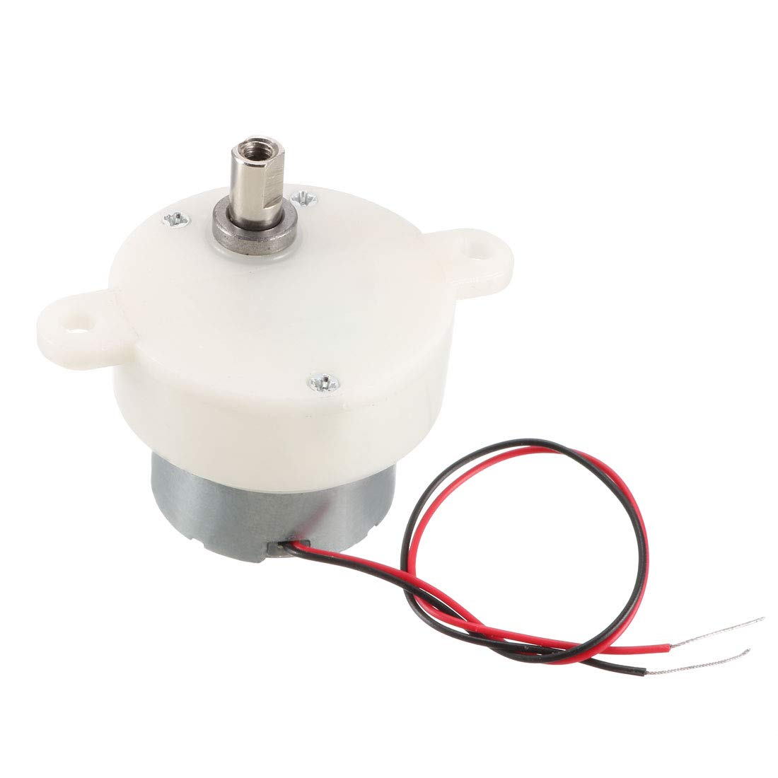 sourcing map DC 6V 100 RPM High Torque Rotary Speed Cylinder Shape Deceleration Reducing Motor, 2-Wire Connecting