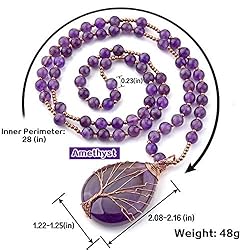 Jovivi Natural Amethyst Quartz Healing Crystals