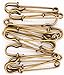Safety Pins Large Heavy Duty Safety Pin - LeBeila 12pcs Blanket Pins 2 Inch Stainless Steel Wire Safety Pin Extra Sturdy Bulk Pins for Blankets, Skirts, Crafts, Kilts (1.97‘’-12pcs, Bronze)