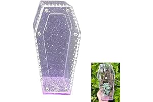 Quhoxdye Acrylic Spider Enclosure & Reptile Breeding Box, Clear Coffin-Shaped Reptile Feeding Container, Tarantulas, Scorpion