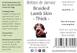 Britten and James 20 Thick Braided Lamb Headskin Sticks 400g Dogs view 7
