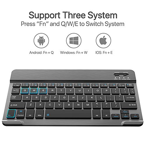 1 Nulaxy+Bluetooth+Keyboard+Rechargeable+Compatible
