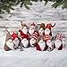 GMOEGEFT Swedish Christmas Gnome Plush, Scandinavian Santa Gnome Tomte, Table Ornaments, Holiday Decorations, Set of 4 (A)