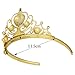 Princess Dress Up Crowns for Little Girls Gold Plastic Tiaras Crown Set Party Favors Pink Tiaras and Crowns for Costume Accessories (10 Pack)