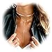 Zealmer Stunning Adjustable Lariat Gold Choker Necklace Chain Thin Choker Golden