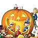 The Bradford Exchange Peanuts Great Pumpkin Carving Party Halloween Sculpture with Light and Sound