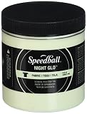 Speedball Art Products Night Glow Fabric Screen Printing Ink, 8 oz, White