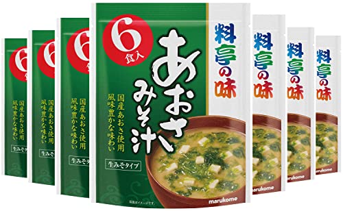 【国産あおさ使用】 マルコメ お徳用 料亭の味 あおさ 即席味噌汁 6食×7袋商品画像
