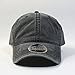 Vintage Washed Dyed Cotton Twill Low Profile Adjustable Baseball Cap (Charcoal Gray N)