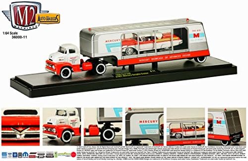 1956 Ford COE & 1957 Mercury Turnpike Cruiser (14-03) M2 Machines * Auto-Haulers Release 11 * 2014 Castline Premium Edition 1:64 Scale Die-Cast Vehicle Set (1 of only 5,000 pieces)
