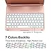New iPad 2018 Keyboard Case, iEGrow New F8S 7 Colors LED Backlit iPad 6th Generation Keyboard with Protective Case Cover for New iPad 9.7/ iPad 5th Generation/iPad Air(Rose Gold)