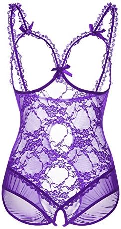 Plus Size Lingerie for Women One-Piece Teddy Lingerie Bodysuit Lace Nightie