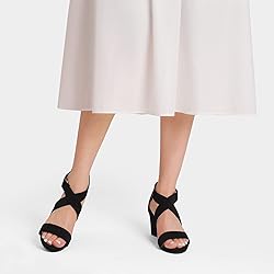 DREAM PAIRS Women's Elastic Ankle Strap Wedge