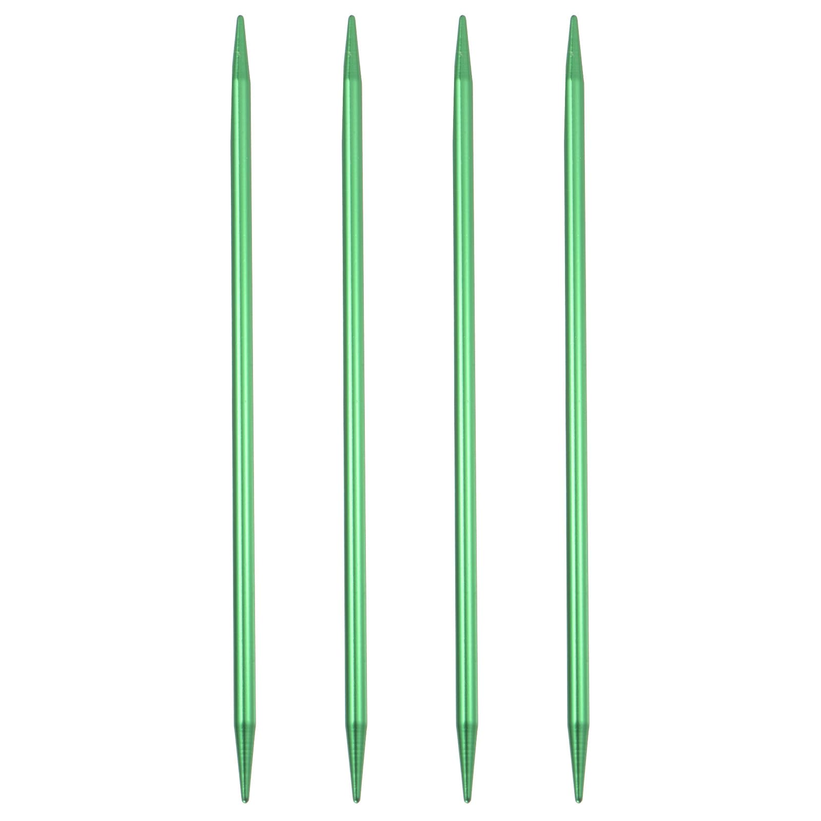 Photo 1 of uxcell 4Pcs Knitting Needles 5.5mm (US Size 9) Aluminum Alloy Double Pointed Knitting Needle 7.87 Inches Length Metal Weaving Tool for Handmade Projects DIY Knitting, Green