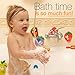 Bathtub Toys for Toddlers - Foam Bath Puzzles for Kids - Fun Baby Educational Toy Girls Boys Preschoolers - Fine Motor Skills - Early Learning Tub Stickers Shower Fruits Set (12 Puzzles + 12 Shapes)