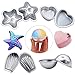 MelonBoat Set of 4 Aluminum Metal Bath Bomb Molds Fizzies, Bath Salts, Cupcake Baking Mold, Soap Molds Shapes Kit, Kids DIY Homemade Art Supplies