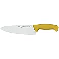 ZWILLING J.A. Henckels Twin Master 8" Chef's Knife | 57 Rockwell Hardness | Ergonomic Non-Slip Synthetic Resin Yellow Handles
