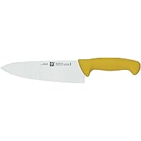 ZWILLING J.A. Henckels Twin Master 8" Chef's Knife | 57 Rockwell Hardness | Ergonomic Non-Slip Synthetic Resin Yellow Handles