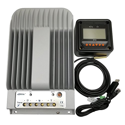 Epever 40a mppt solar charge controller+mt50 monitor+temp.sensor …
