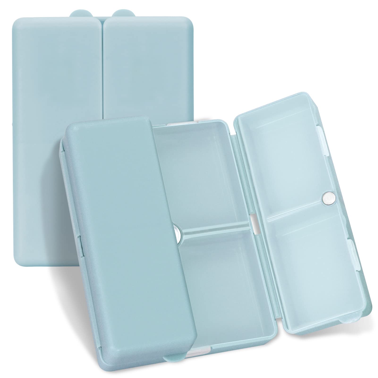 Photo 1 of FYY Daily Pill Organizer,7 Compartments Portable Travel Pill Case/Box for Purse Pocket to Hold Vitamins,Cod Liver Oil,Supplements and Medication-SkyBlue, [Folding Design]