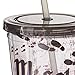 Silver Buffalo Harry Potter Mischief Managed Plastic Cold Cup with Lid and Straw, 16 Ounces