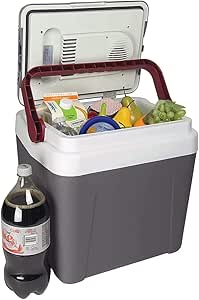 Koolatron Fun Kool P25 Thermoelectric Iceless 12V Electric Cooler, 24L / 26 Quart Capacity, For Camping, Travel, Truck, SUV, Car, Boat, RV, Trailer, Tailgating, Made in North America