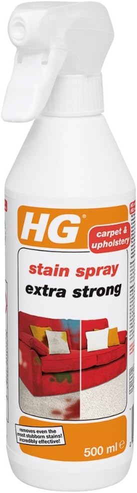 HG Stain Remover Extra Strong, Carpet & Upholstery Cleaner with Oxygen - 500ml, White, 500 ml (Pack of 1)