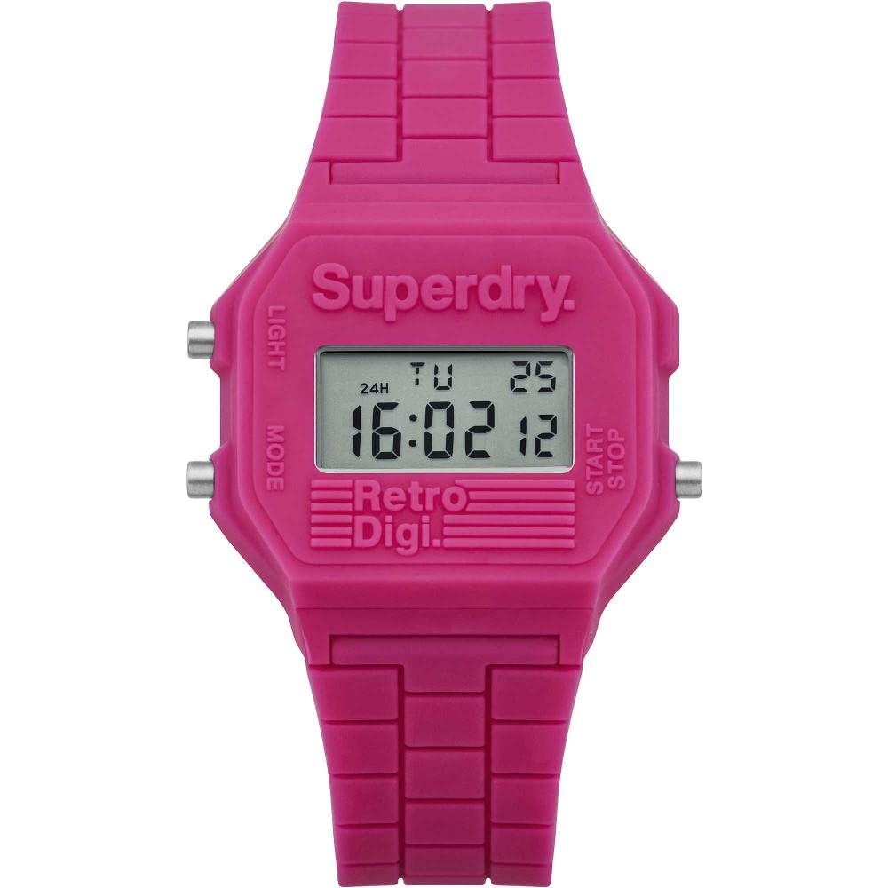 Superdry SYLSYL201P Women's Digital Quartz Watch with Silicone Strap