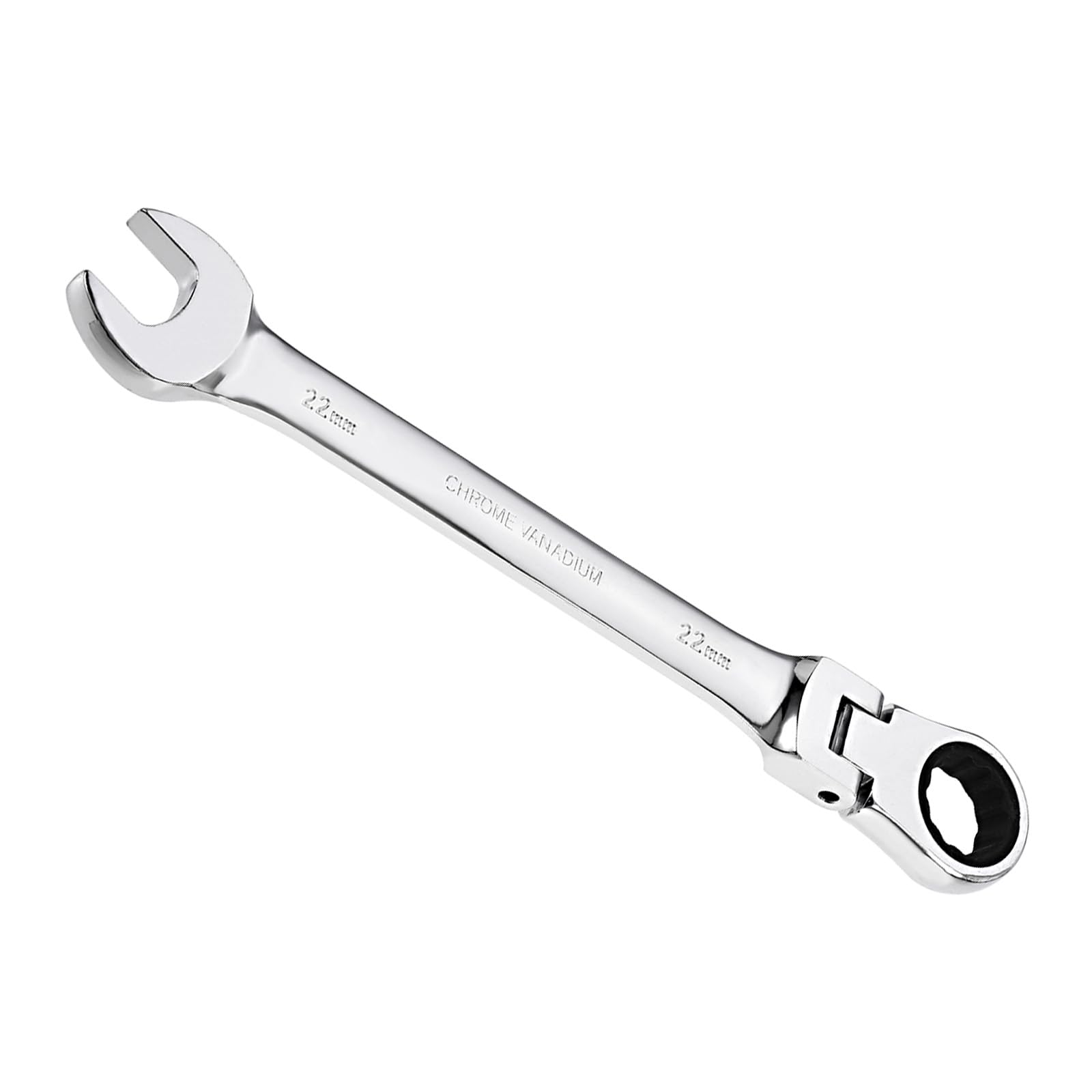 CoCud Flex-Head Ratcheting Wrench, 22mm Head Metric 72-Teeth, Cr-V Combination Wrench Spanner - (Applications: for Repairing Home Tasks)
